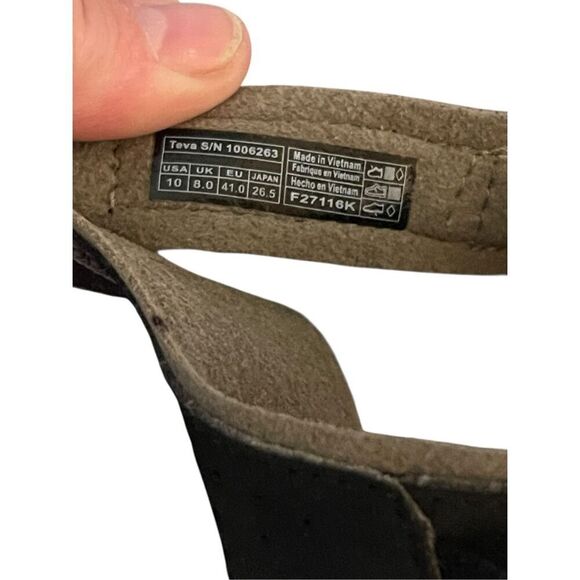 Teva Womens Black Gray Ankle Strap Verra Strappy Hiking Sandals Size 10 - Picture 8 of 8